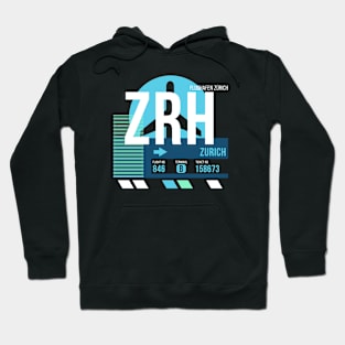 Zürich (ZRH) Airport Code Baggage Tag Hoodie